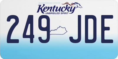 KY license plate 249JDE