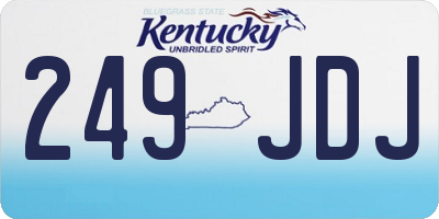 KY license plate 249JDJ