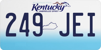 KY license plate 249JEI