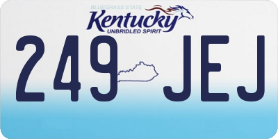 KY license plate 249JEJ