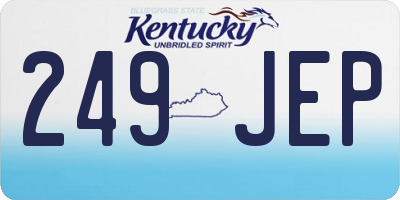 KY license plate 249JEP
