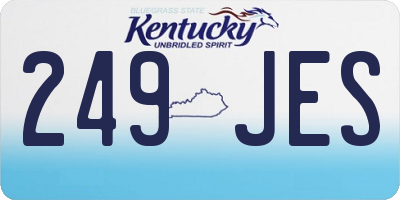 KY license plate 249JES