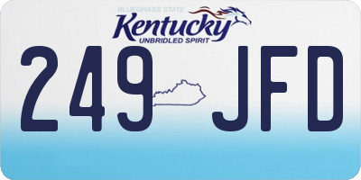 KY license plate 249JFD
