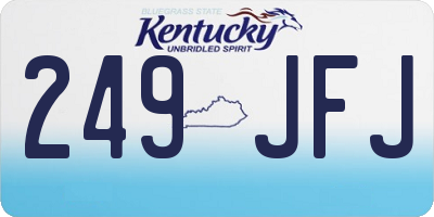 KY license plate 249JFJ