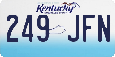 KY license plate 249JFN