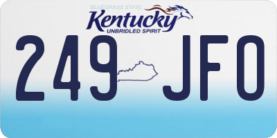 KY license plate 249JFO