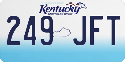 KY license plate 249JFT