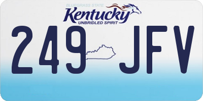 KY license plate 249JFV