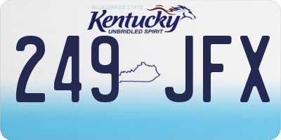 KY license plate 249JFX