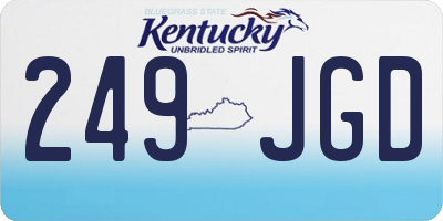 KY license plate 249JGD