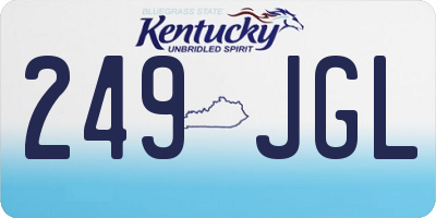 KY license plate 249JGL