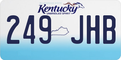KY license plate 249JHB