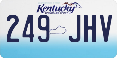 KY license plate 249JHV