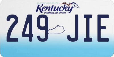 KY license plate 249JIE
