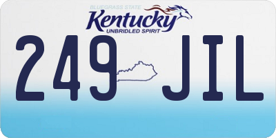 KY license plate 249JIL