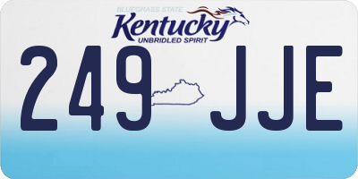 KY license plate 249JJE