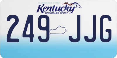 KY license plate 249JJG