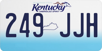 KY license plate 249JJH