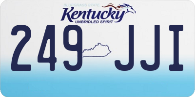 KY license plate 249JJI