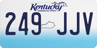 KY license plate 249JJV