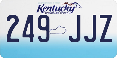 KY license plate 249JJZ