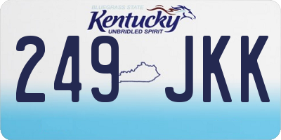 KY license plate 249JKK