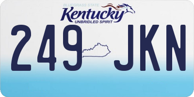 KY license plate 249JKN