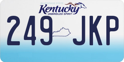 KY license plate 249JKP