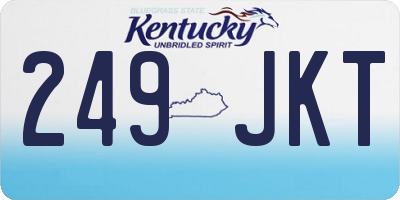KY license plate 249JKT