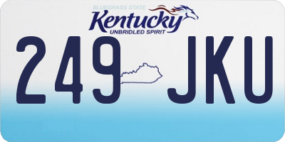 KY license plate 249JKU