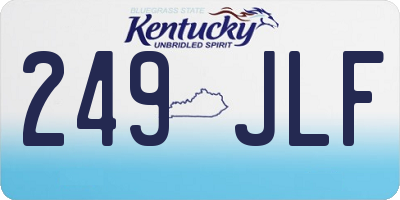 KY license plate 249JLF