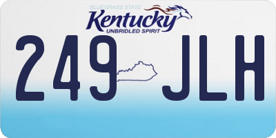 KY license plate 249JLH