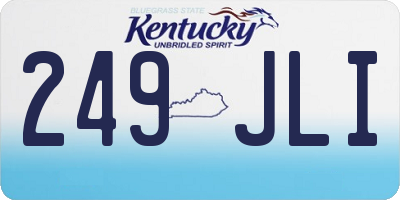 KY license plate 249JLI