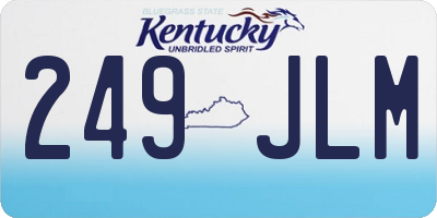 KY license plate 249JLM