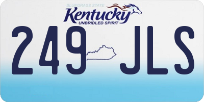 KY license plate 249JLS