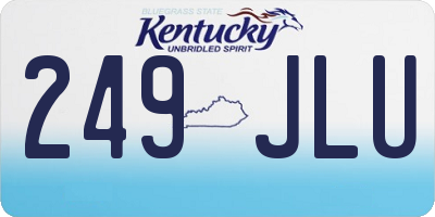KY license plate 249JLU