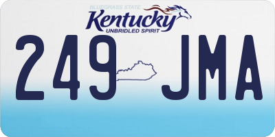 KY license plate 249JMA
