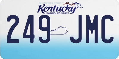 KY license plate 249JMC