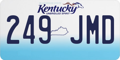 KY license plate 249JMD