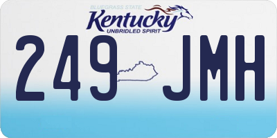 KY license plate 249JMH