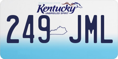 KY license plate 249JML
