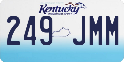 KY license plate 249JMM