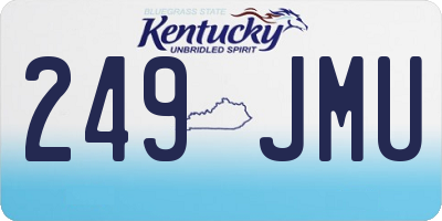 KY license plate 249JMU