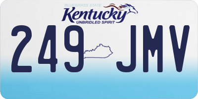 KY license plate 249JMV