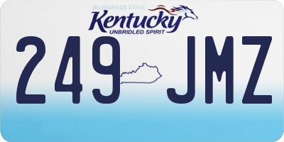 KY license plate 249JMZ