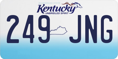 KY license plate 249JNG