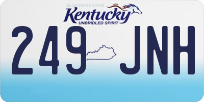 KY license plate 249JNH