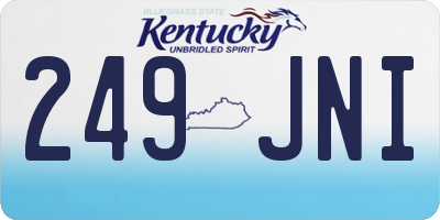 KY license plate 249JNI