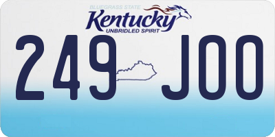 KY license plate 249JOO