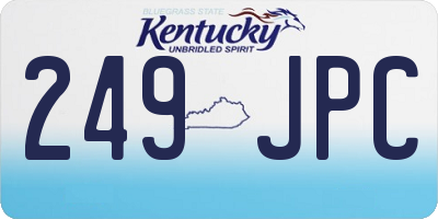 KY license plate 249JPC